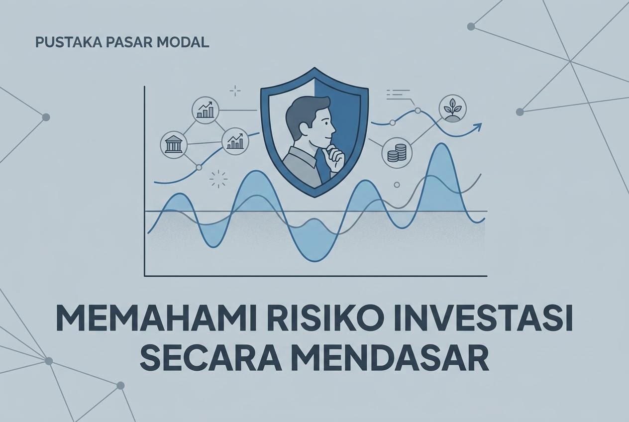 Ilustrasi grafik fluktuasi yang menggambarkan volatilitas risiko investasi
